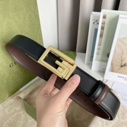 Replica Gucci reversible belt with Square G buckle 626974 Gold Hardware