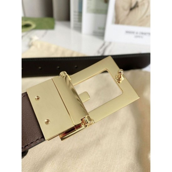 Replica Gucci reversible belt with Square G buckle 626974 Gold Hardware