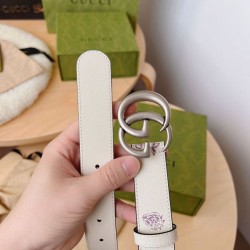 Fake Gucci GG Marmont thin belt 625839 30mm Silver Replica