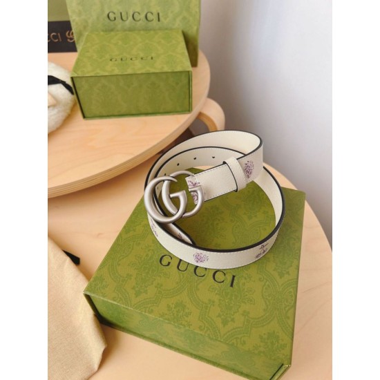 Replica Gucci GG Marmont thin belt 625839 30mm Silver Fake Gucci GG Marmont thin belt 625839 30mm Silver Replica