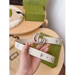 Fake Gucci GG Marmont thin belt 625839 30mm Silver Replica