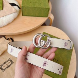 Fake Gucci GG Marmont thin belt 625839 30mm Silver Replica