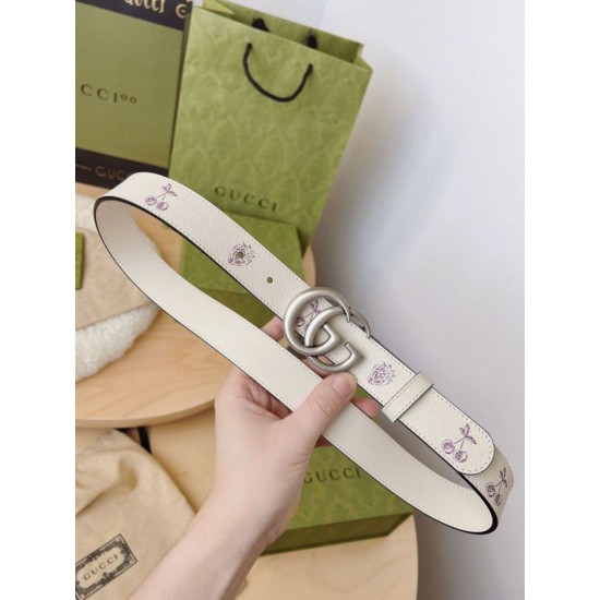 Replica Gucci GG Marmont thin belt 625839 30mm Silver Fake Gucci GG Marmont thin belt 625839 30mm Silver Replica