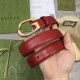 Replica Gucci Thin Belt with G buckle 655566 Red