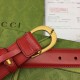 Replica Gucci Thin Belt with G buckle 655566 Red