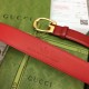 Replica Gucci Thin Belt with G buckle 655566 Red