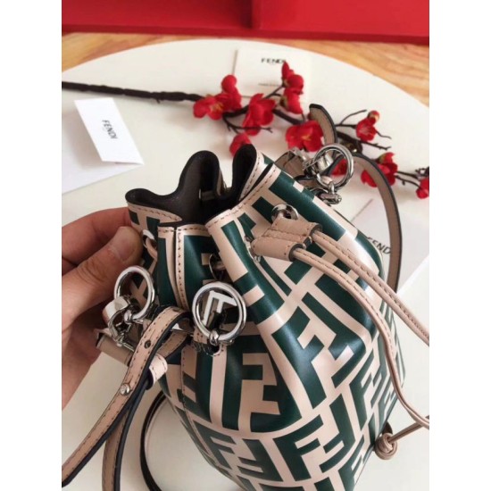 Replica FF Mon Tresor Mini Bucket Bag Nude Calfskin