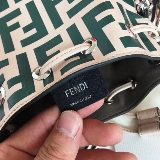 Replica FF Mon Tresor Mini Bucket Bag Nude Calfskin