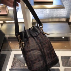 Replica Mon Tresor Mini Bucket Bag In Tech Mesh