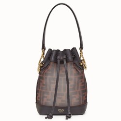 Replica Mon Tresor Mini Bucket Bag In Tech Mesh