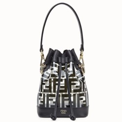 Replica Mon Tresor Mini Bucket Bag Transparent PU Black