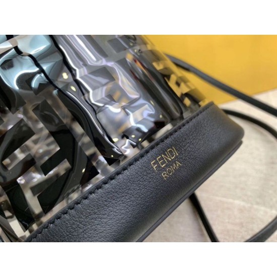 Replica Mon Tresor Mini Bucket Bag Transparent PU Black