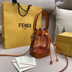 Replica Mon Tresor Mini Bucket Bag Transparent PU Orange