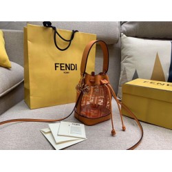 Replica Mon Tresor Mini Bucket Bag Transparent PU Orange