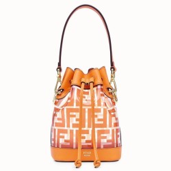 Replica Mon Tresor Mini Bucket Bag Transparent PU Orange