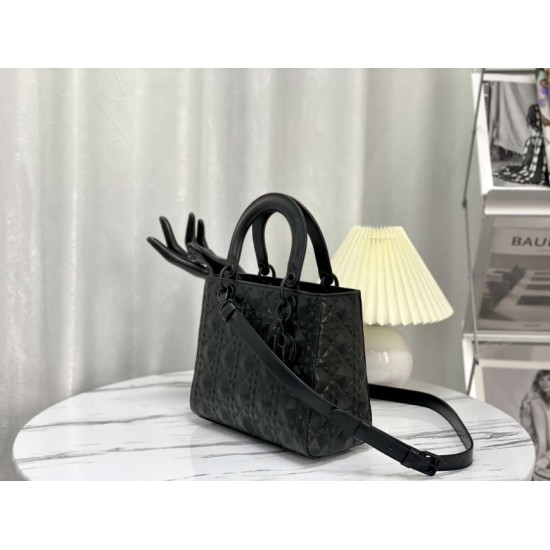 Replica Christian Dior Medium Lady Dior My Abcdior Bag Black Cannage Calfskin with Diamond Motif Fake Christian Dior Medium Lady Dior My Abcdior Bag Black Cannage Calfskin with Diamond Motif Replica