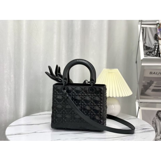 Replica Christian Dior Medium Lady Dior My Abcdior Bag Black Cannage Calfskin with Diamond Motif Fake Christian Dior Medium Lady Dior My Abcdior Bag Black Cannage Calfskin with Diamond Motif Replica