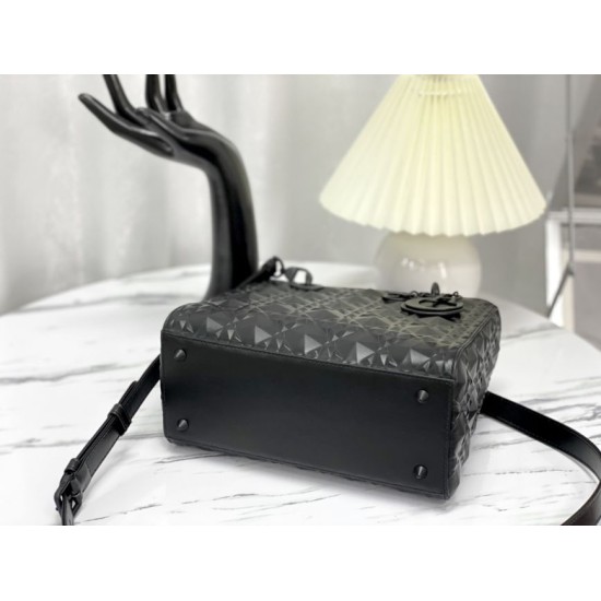 Replica Christian Dior Medium Lady Dior My Abcdior Bag Black Cannage Calfskin with Diamond Motif Fake Christian Dior Medium Lady Dior My Abcdior Bag Black Cannage Calfskin with Diamond Motif Replica