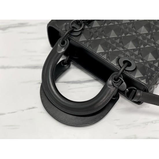Replica Christian Dior Medium Lady Dior My Abcdior Bag Black Cannage Calfskin with Diamond Motif Fake Christian Dior Medium Lady Dior My Abcdior Bag Black Cannage Calfskin with Diamond Motif Replica