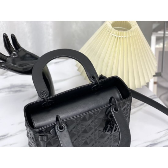 Replica Christian Dior Medium Lady Dior My Abcdior Bag Black Cannage Calfskin with Diamond Motif Fake Christian Dior Medium Lady Dior My Abcdior Bag Black Cannage Calfskin with Diamond Motif Replica