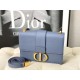 Replica Christian Dior 30 Montaigne Bag Latte Box Calfskin Blue