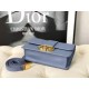 Replica Christian Dior 30 Montaigne Bag Latte Box Calfskin Blue