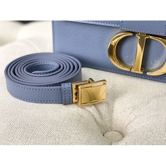 Replica Christian Dior 30 Montaigne Bag Latte Box Calfskin Blue