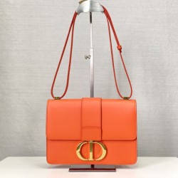 Replica Christian Dior 30 Montaigne Bag Latte Box Calfskin Orange
