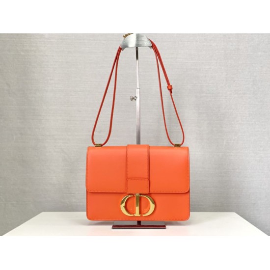 Replica Christian Dior 30 Montaigne Bag Latte Box Calfskin Orange Replica Christian Dior 30 Montaigne Bag Latte Box Calfskin Orange