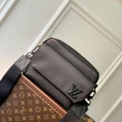 Replica Louis Vuitton Fastline Messenger LV Aerogram Bag M22482 Black