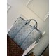 Fake Louis Vuitton M22537 LV Weekend NM Tote Bag Washed Denim Blue Replica Fake Louis Vuitton M22537 LV Weekend NM Tote Bag Washed Denim Blue Replica