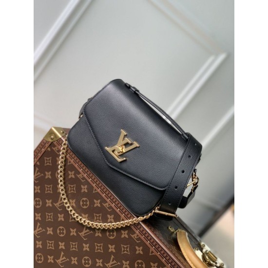 Replica Louis Vuitton Oxford Lockme Handbags M22735 Black