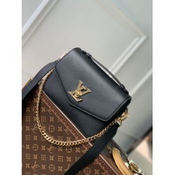 Replica Louis Vuitton Oxford Lockme Handbags M22735 Black