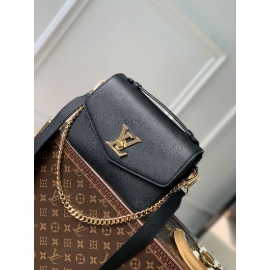 Replica Louis Vuitton Oxford Lockme Handbags M22735 Black