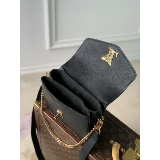 Replica Louis Vuitton Oxford Lockme Handbags M22735 Black