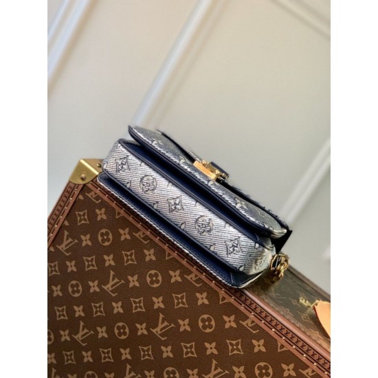 Replica Louis Vuitton LV M22834 Pochette Métis East West Bag Blue Fake Louis Vuitton LV M22834 Pochette Métis East West Bag Blue Replica