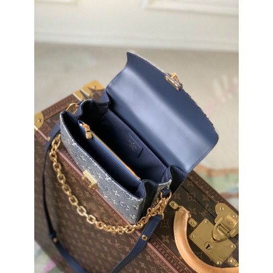 Replica Louis Vuitton LV M22834 Pochette Métis East West Bag Blue Fake Louis Vuitton LV M22834 Pochette Métis East West Bag Blue Replica