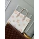 Fake Louis Vuitton OnTheGo MM Bag M22975 Beige Replica