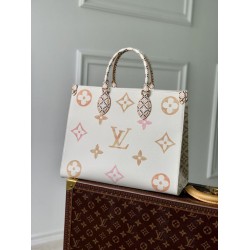 Fake Louis Vuitton OnTheGo MM Bag M22975 Beige Replica