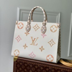 Fake Louis Vuitton OnTheGo MM Bag M22975 Beige Replica