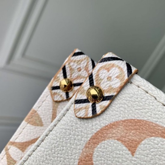 Fake Louis Vuitton OnTheGo MM Bag M22975 Beige Replica