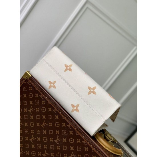 Fake Louis Vuitton OnTheGo MM Bag M22975 Beige Replica