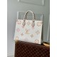 Fake Louis Vuitton OnTheGo MM Bag M22975 Beige Replica