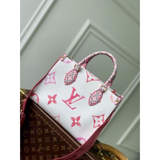 Replica Louis Vuitton OnTheGo PM Bag M22976 Rose Fake Louis Vuitton OnTheGo PM Bag M22976 Rose Replica
