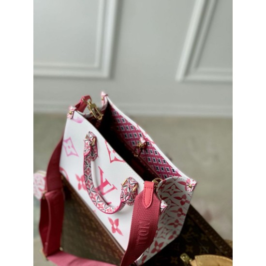 Replica Louis Vuitton OnTheGo PM Bag M22976 Rose Fake Louis Vuitton OnTheGo PM Bag M22976 Rose Replica