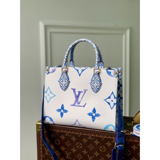 Replica Louis Vuitton OnTheGo PM Bag M22976 Blue Replica Louis Vuitton OnTheGo PM Bag M22976 Blue