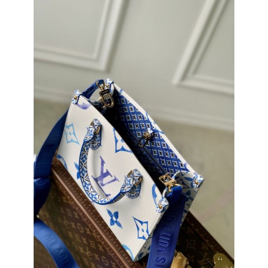 Replica Louis Vuitton OnTheGo PM Bag M22976 Blue Replica Louis Vuitton OnTheGo PM Bag M22976 Blue