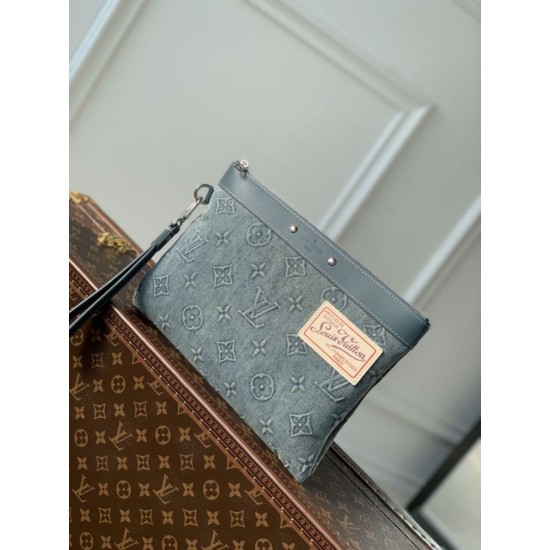 Replica Louis Vuitton Pochette To-Go Monogram Washed Denim Bag M82313