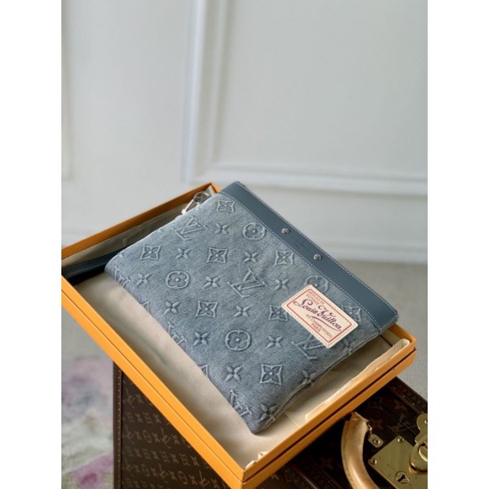 Replica Louis Vuitton Pochette To-Go Monogram Washed Denim Bag M82313