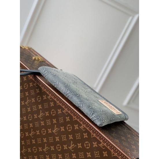 Replica Louis Vuitton Pochette To-Go Monogram Washed Denim Bag M82313
